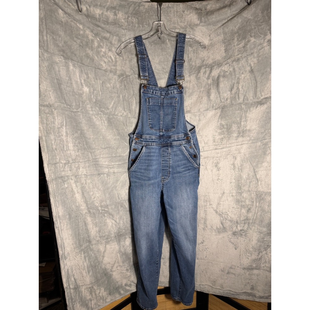 J.Crew Womens Denim‎ Overalls Medium Wash Blue Cotton Bib Dungarees Size S